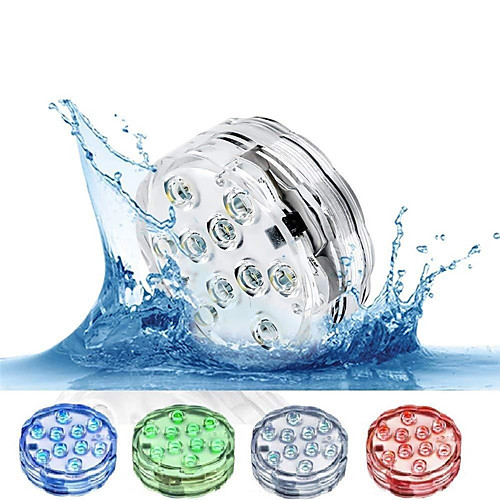 Outdoor 10 LED Submersible Light Underwater 4pcs Night Lamp for Swimming Pool Outdoor Garden Vase Bowl Party Decoration Remote Controlled RGB Battery Operated
Outdoor 10 LED Submersible Light Underwater 4pcs Night Lamp for Swimming Pool Outdoor Garden Vase Bowl Party Decoration Remote Controlled RGB Battery Operated