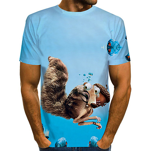 Men's T shirt Shirt Graphic 3D Animal Plus Size Print Short Sleeve Daily Tops Basic Streetwear Round Neck Light Blue
Men's T shirt Shirt Graphic 3D Animal Plus Size Print Short Sleeve Daily Tops Basic Streetwear Round Neck Light Blue