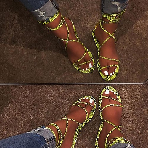 Women's Sandals Flat Sandal Summer Flat Heel Open Toe Daily PU Yellow / Fuchsia / Blue
Women's Sandals Flat Sandal Summer Flat Heel Open Toe Daily PU Yellow / Fuchsia / Blue