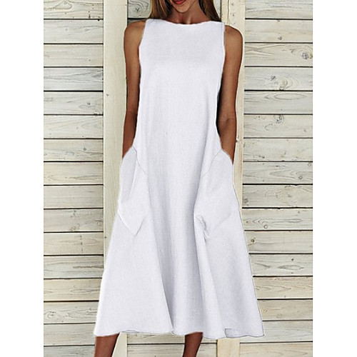Women's A Line Dress Midi Dress Blue Yellow Gray White Sleeveless Solid Color Pocket Summer Round Neck Basic Chic & Modern Hot Holiday Loose 2021 S M L XL XXL
Women's A Line Dress Midi Dress Blue Yellow Gray White Sleeveless Solid Color Pocket Summer Round Neck Basic Chic & Modern Hot Holiday Loose 2021 S M L XL XXL