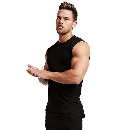 Men's Tank Top Shirt Solid Colored Sleeveless Sports Tops Cotton Round Neck White Wine Black
Men's Tank Top Shirt Solid Colored Sleeveless Sports Tops Cotton Round Neck White Wine Black