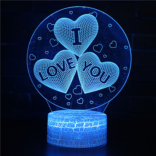 3D Night Light I Love You Illusion Optical Lamp LED Glowing 7 Colors Changing RGB Home Decor Bedroom Table Lights for Kids Adults Girls Heart
3D Night Light I Love You Illusion Optical Lamp LED Glowing 7 Colors Changing RGB Home Decor Bedroom Table Lights for Kids Adults Girls Heart