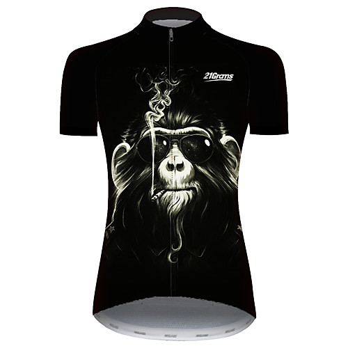 21Grams Women's Short Sleeve Cycling Jersey Summer Spandex Polyester Black Monkey Animal Bike Jersey Top Mountain Bike MTB Road Bike Cycling UV Resistant Quick Dry Breathable Sports Clothing Apparel
21Grams Women's Short Sleeve Cycling Jersey Summer Spandex Polyester Black Monkey Animal Bike Jersey Top Mountain Bike MTB Road Bike Cycling UV Resistant Quick Dry Breathable Sports Clothing Apparel