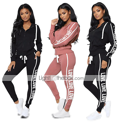 Women's 2 Piece Full Zip Tracksuit Sweatsuit Street Casual Long Sleeve Moisture Wicking Breathable Soft Fitness Gym Workout Running Active Training Jogging Sportswear Black Burgundy Pink Activewear
Women's 2 Piece Full Zip Tracksuit Sweatsuit Street Casual Long Sleeve Moisture Wicking Breathable Soft Fitness Gym Workout Running Active Training Jogging Sportswear Black Burgundy Pink Activewear