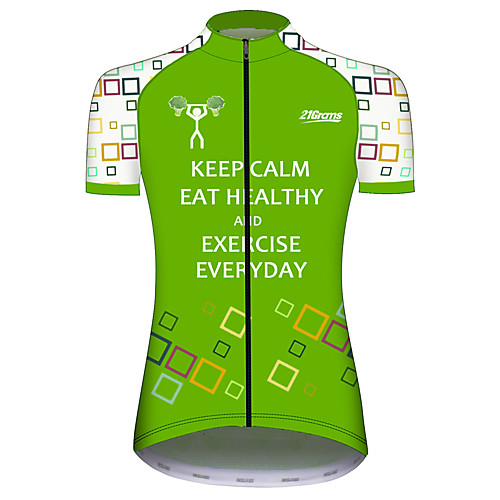 21Grams Women's Short Sleeve Cycling Jersey Summer Spandex Polyester Green Solid Color Geometic Novelty Bike Jersey Top Mountain Bike MTB Road Bike Cycling UV Resistant Quick Dry Breathable Sports
21Grams Women's Short Sleeve Cycling Jersey Summer Spandex Polyester Green Solid Color Geometic Novelty Bike Jersey Top Mountain Bike MTB Road Bike Cycling UV Resistant Quick Dry Breathable Sports