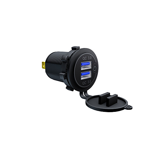 ZH-1026D DC12V-24V Motorcycle Car Charger / Touch Switch Single-Aperture Cual QC3.0 Fast Charge USB Blue Red Green 60CM line/ IP66 / Environmental Protection Material
ZH-1026D DC12V-24V Motorcycle Car Charger / Touch Switch Single-Aperture Cual QC3.0 Fast Charge USB Blue Red Green 60CM line/ IP66 / Environmental Protection Material