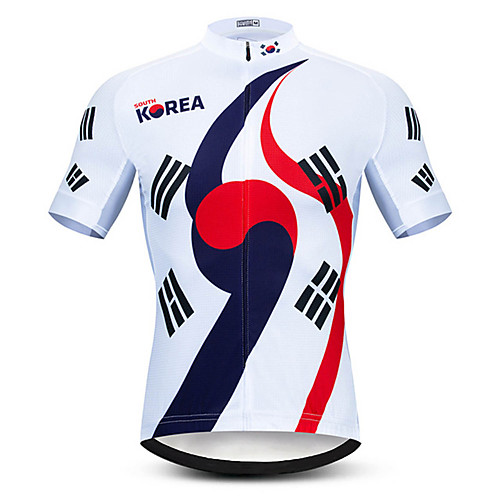 21Grams Men's Short Sleeve Cycling Jersey Summer Red / White Korea National Flag Bike Jersey Top Mountain Bike MTB Road Bike Cycling UV Resistant Quick Dry Breathable Sports Clothing Apparel
21Grams Men's Short Sleeve Cycling Jersey Summer Red / White Korea National Flag Bike Jersey Top Mountain Bike MTB Road Bike Cycling UV Resistant Quick Dry Breathable Sports Clothing Apparel