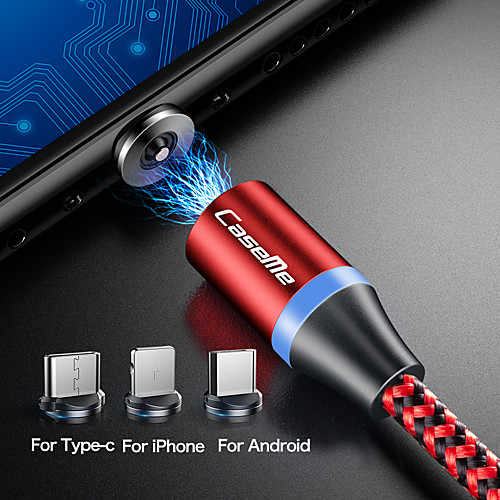 CaseMe Fast Charging LED Electromagnetic Adsorption Data Cable Fast Charging Micro USB / Type-C 3 in 1 Nylon Cable Detachable Magnetic Cable For Samsung iPhone Huawei Xiaomi
CaseMe Fast Charging LED Electromagnetic Adsorption Data Cable Fast Charging Micro USB / Type-C 3 in 1 Nylon Cable Detachable Magnetic Cable For Samsung iPhone Huawei Xiaomi