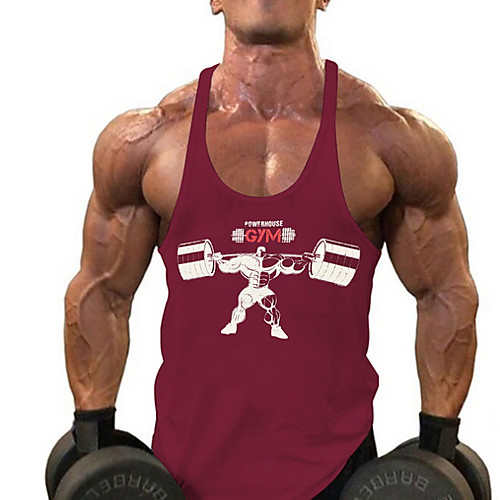 Men's Tank Top Shirt Letter Sleeveless Sports Tops Cotton Round Neck White Wine Black
Men's Tank Top Shirt Letter Sleeveless Sports Tops Cotton Round Neck White Wine Black