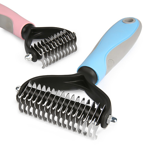 Dog Cat Shedding Tools Comfortable Plastic Comb Brush Portable Double-Sided Pet Grooming Supplies Blue Pink 1pc
Dog Cat Shedding Tools Comfortable Plastic Comb Brush Portable Double-Sided Pet Grooming Supplies Blue Pink 1pc