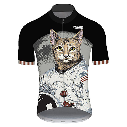 21Grams Men's Short Sleeve Cycling Jersey Summer Spandex Polyester BlackWhite Cat American / USA Astronaut Bike Jersey Top Mountain Bike MTB Road Bike Cycling UV Resistant Quick Dry Breathable Sports
21Grams Men's Short Sleeve Cycling Jersey Summer Spandex Polyester BlackWhite Cat American / USA Astronaut Bike Jersey Top Mountain Bike MTB Road Bike Cycling UV Resistant Quick Dry Breathable Sports