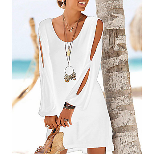 Women's Sundress Short Mini Dress Blushing Pink Wine White Black Navy Blue Long Sleeve Solid Color Spring Summer Round Neck Hot Casual Beach 2021 S M L XL XXL
Women's Sundress Short Mini Dress Blushing Pink Wine White Black Navy Blue Long Sleeve Solid Color Spring Summer Round Neck Hot Casual Beach 2021 S M L XL XXL