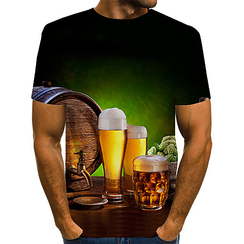 Men's T shirt Shirt Color Block Abstract 3D Plus Size Print Short Sleeve Daily Tops Streetwear Exaggerated Round Neck Green
Men's T shirt Shirt Color Block Abstract 3D Plus Size Print Short Sleeve Daily Tops Streetwear Exaggerated Round Neck Green