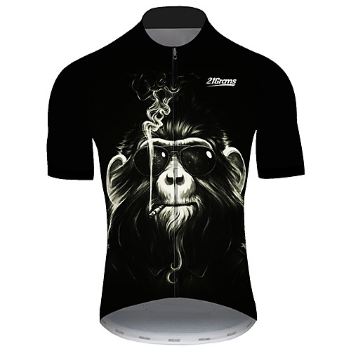 21Grams Men's Short Sleeve Cycling Jersey Summer Spandex Polyester Black Novelty Monkey Animal Bike Jersey Top Mountain Bike MTB Road Bike Cycling UV Resistant Quick Dry Breathable Sports Clothing
21Grams Men's Short Sleeve Cycling Jersey Summer Spandex Polyester Black Novelty Monkey Animal Bike Jersey Top Mountain Bike MTB Road Bike Cycling UV Resistant Quick Dry Breathable Sports Clothing