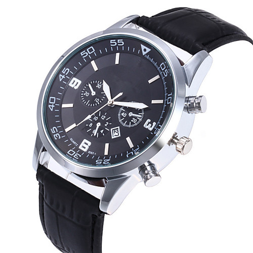 Men Sport Watch Quartz Vintage Style Classic Style Leather Black / Silver / Red 30 m Calendar / date / day Casual Watch Large Dial Analog Classic Vintage - Black / Silver Red Silver One Year Battery
Men Sport Watch Quartz Vintage Style Classic Style Leather Black / Silver / Red 30 m Calendar / date / day Casual Watch Large Dial Analog Classic Vintage - Black / Silver Red Silver One Year Battery