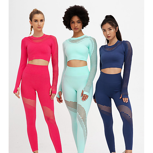 Women's 2pcs Yoga Suit Summer Cut Out Solid Color Red Light Green Fuchsia Nylon Fitness Gym Workout Running High Waist Tights Crop Top Clothing Suit Long Sleeve Sport Activewear Tummy Control Butt
Women's 2pcs Yoga Suit Summer Cut Out Solid Color Red Light Green Fuchsia Nylon Fitness Gym Workout Running High Waist Tights Crop Top Clothing Suit Long Sleeve Sport Activewear Tummy Control Butt
