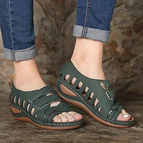 Women's Sandals Boho Bohemia Beach Wedge Heel Open Toe Wedge Sandals Daily Nubuck White Light Green Dark Green
Women's Sandals Boho Bohemia Beach Wedge Heel Open Toe Wedge Sandals Daily Nubuck White Light Green Dark Green