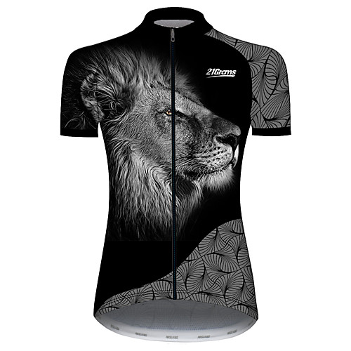 21Grams Women's Short Sleeve Cycling Jersey Summer Spandex Polyester BlackWhite Geometic Lion Animal Bike Jersey Top Mountain Bike MTB Road Bike Cycling UV Resistant Quick Dry Breathable Sports
21Grams Women's Short Sleeve Cycling Jersey Summer Spandex Polyester BlackWhite Geometic Lion Animal Bike Jersey Top Mountain Bike MTB Road Bike Cycling UV Resistant Quick Dry Breathable Sports