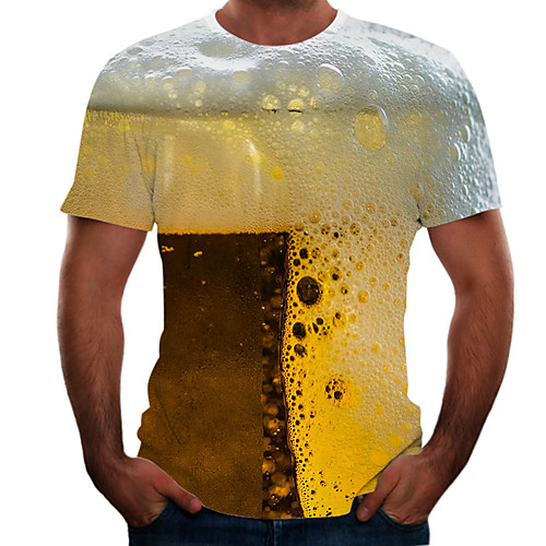Men's T shirt Graphic 3D Beer Plus Size Short Sleeve Going out Tops Basic Yellow
Men's T shirt Graphic 3D Beer Plus Size Short Sleeve Going out Tops Basic Yellow