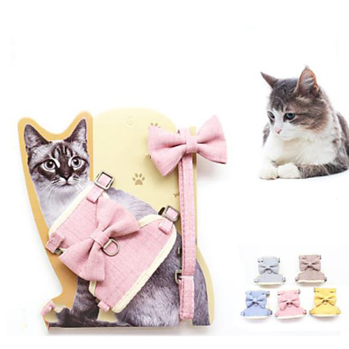 Cat Harness Leash Adjustable Soft Safety Solid Colored Cotton Yellow Blue Pink Gray Coffee 2pcs
Cat Harness Leash Adjustable Soft Safety Solid Colored Cotton Yellow Blue Pink Gray Coffee 2pcs