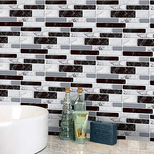 20x10cmx9pcs Black and White Marble Wall Stickers Retro Oil-proof Waterproof Tile Wallpaper For Kitchen Bathroom Ground Wall House Decoration
20x10cmx9pcs Black and White Marble Wall Stickers Retro Oil-proof Waterproof Tile Wallpaper For Kitchen Bathroom Ground Wall House Decoration