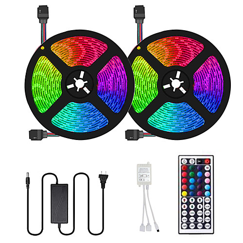 2x5M Flexible LED Light Strips Light Sets RGB Tiktok Lights 600 LEDs SMD2835 8mm 1 12V 6A Adapter 1 44Keys Remote Controller 1 set Multi Color Waterproof Decorative Self-adhesive 12 V
2x5M Flexible LED Light Strips Light Sets RGB Tiktok Lights 600 LEDs SMD2835 8mm 1 12V 6A Adapter 1 44Keys Remote Controller 1 set Multi Color Waterproof Decorative Self-adhesive 12 V