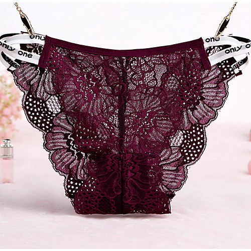 Women's Normal Cut Out / Mesh / Lace Brief Micro-elastic Mid Waist 1 PC Wine One-Size
Women's Normal Cut Out / Mesh / Lace Brief Micro-elastic Mid Waist 1 PC Wine One-Size