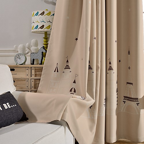 Two Panel Children's Room Castle Printing Blackout Curtains Thermal Insulation
Two Panel Children's Room Castle Printing Blackout Curtains Thermal Insulation