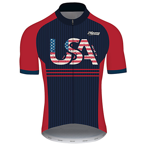 21Grams Men's Short Sleeve Cycling Jersey Summer Spandex Polyester Black / Red Stripes American / USA USA Bike Jersey Top Mountain Bike MTB Road Bike Cycling UV Resistant Quick Dry Breathable Sports
21Grams Men's Short Sleeve Cycling Jersey Summer Spandex Polyester Black / Red Stripes American / USA USA Bike Jersey Top Mountain Bike MTB Road Bike Cycling UV Resistant Quick Dry Breathable Sports