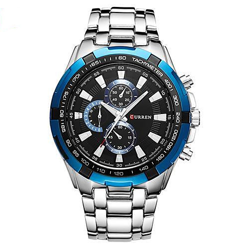 Men's Dress Watch Quartz Modern Style Stylish Stainless Steel Black / Silver 30 m Water Resistant / Waterproof Casual Watch Analog Casual Fashion - Black / Silver WhiteBlue BlackGloden One Year
Men's Dress Watch Quartz Modern Style Stylish Stainless Steel Black / Silver 30 m Water Resistant / Waterproof Casual Watch Analog Casual Fashion - Black / Silver WhiteBlue BlackGloden One Year