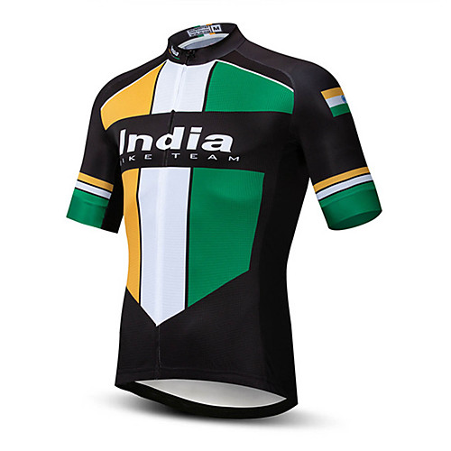 21Grams Men's Short Sleeve Cycling Jersey Summer Black / Green Indian National Flag Bike Jersey Top Mountain Bike MTB Road Bike Cycling UV Resistant Quick Dry Breathable Sports Clothing Apparel
21Grams Men's Short Sleeve Cycling Jersey Summer Black / Green Indian National Flag Bike Jersey Top Mountain Bike MTB Road Bike Cycling UV Resistant Quick Dry Breathable Sports Clothing Apparel