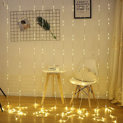 3x2M Curtain String Lights Christmas Decoration 240 LEDs Window Fairy Lights for Christmas Gift Wedding Party Bar Home Bedroom Decoration 18W 220V
3x2M Curtain String Lights Christmas Decoration 240 LEDs Window Fairy Lights for Christmas Gift Wedding Party Bar Home Bedroom Decoration 18W 220V