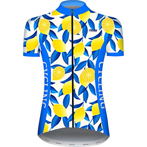 21Grams Women's Short Sleeve Cycling Jersey Summer BlueYellow Leaf Lemon Fruit Bike Jersey Top Mountain Bike MTB Road Bike Cycling UV Resistant Quick Dry Breathable Sports Clothing Apparel
21Grams Women's Short Sleeve Cycling Jersey Summer BlueYellow Leaf Lemon Fruit Bike Jersey Top Mountain Bike MTB Road Bike Cycling UV Resistant Quick Dry Breathable Sports Clothing Apparel