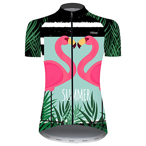 21Grams Women's Short Sleeve Cycling Jersey Summer Black / Green Flamingo Floral Botanical Animal Bike Jersey Top Mountain Bike MTB Road Bike Cycling UV Resistant Quick Dry Breathable Sports Clothing
21Grams Women's Short Sleeve Cycling Jersey Summer Black / Green Flamingo Floral Botanical Animal Bike Jersey Top Mountain Bike MTB Road Bike Cycling UV Resistant Quick Dry Breathable Sports Clothing