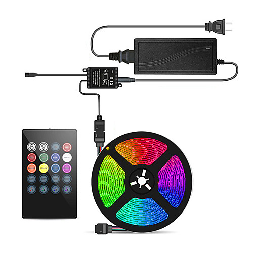 5m Flexible LED Light Strips Light Sets RGB Tiktok Lights 300 LEDs SMD5050 10mm 1 X 5A power adapter 20-key Music Sound Controller 1 set Multi Color Waterproof Cuttable Self-adhesive 12 V
5m Flexible LED Light Strips Light Sets RGB Tiktok Lights 300 LEDs SMD5050 10mm 1 X 5A power adapter 20-key Music Sound Controller 1 set Multi Color Waterproof Cuttable Self-adhesive 12 V