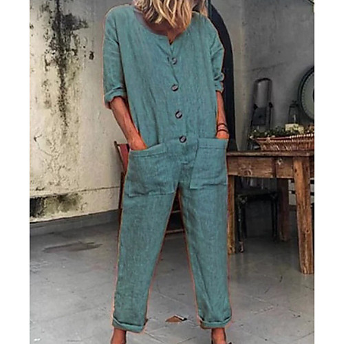 Women's Vacation / Home Blue Red Yellow Jumpsuit Onesie, Solid Colored M L XL Cotton
Women's Vacation / Home Blue Red Yellow Jumpsuit Onesie, Solid Colored M L XL Cotton