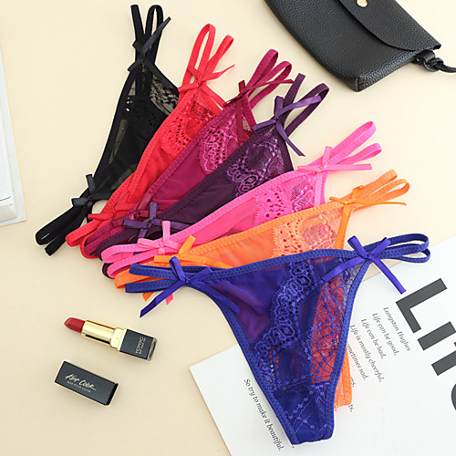 Women's Lace / Bow / Basic G-strings & Thongs Panties - Normal Low Waist Wine Purple Fuchsia One-Size
Women's Lace / Bow / Basic G-strings & Thongs Panties - Normal Low Waist Wine Purple Fuchsia One-Size