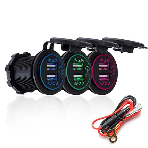 P15-S Touch Switch with Power Cord 5V 2.1A 2.1A Dual USB Car Motorized Modified Charger Mobile Phone 12-24V
P15-S Touch Switch with Power Cord 5V 2.1A 2.1A Dual USB Car Motorized Modified Charger Mobile Phone 12-24V