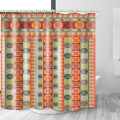 Antique ethnic digital printing Shower Curtain Waterproof Polyester Cloth & Rustproof Copper Buckle Non-pollution Digital Printing
Antique ethnic digital printing Shower Curtain Waterproof Polyester Cloth & Rustproof Copper Buckle Non-pollution Digital Printing