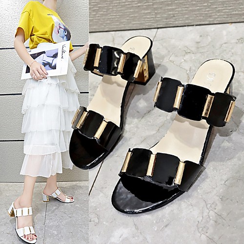 Women's Sandals / Slippers & Flip-Flops Summer Cuban Heel Open Toe Daily PU White / Black
Women's Sandals / Slippers & Flip-Flops Summer Cuban Heel Open Toe Daily PU White / Black