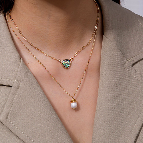 Women's Pendant Necklace Necklace Layered Necklace Stacking Stackable Lucky Dainty Simple Romantic Fashion Imitation Pearl Chrome Shell Gold 45 cm Necklace Jewelry 1pc For Party Evening Prom Street
Women's Pendant Necklace Necklace Layered Necklace Stacking Stackable Lucky Dainty Simple Romantic Fashion Imitation Pearl Chrome Shell Gold 45 cm Necklace Jewelry 1pc For Party Evening Prom Street