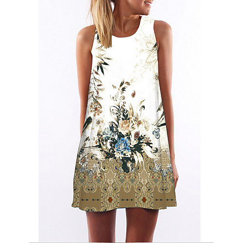 Women's A-Line Dress Short Mini Dress - Sleeveless Print Summer Casual Mumu 2020 White S M L XL XXL
Women's A-Line Dress Short Mini Dress - Sleeveless Print Summer Casual Mumu 2020 White S M L XL XXL