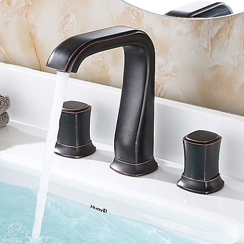 Bathroom Sink Faucet - Widespread Oil-rubbed Bronze Other Two Handles Three HolesBath Taps
Bathroom Sink Faucet - Widespread Oil-rubbed Bronze Other Two Handles Three HolesBath Taps