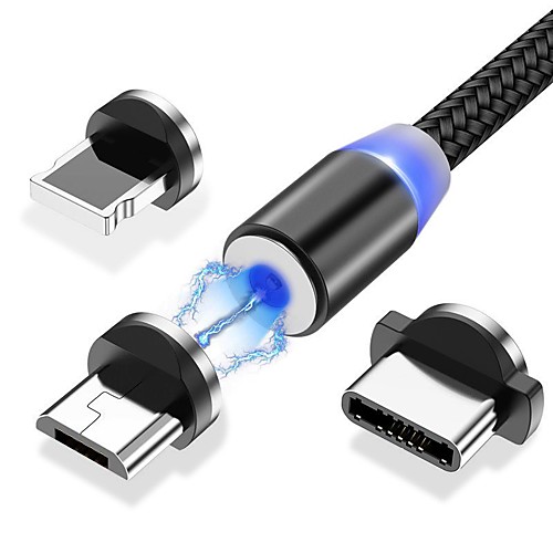 LED Magnetic Micro USB Cable Magnet Plug Type C Charge 3 In 1 Cord for iPhone Huawei Samsung XiaoMi 1m 2m Phone Cable
LED Magnetic Micro USB Cable Magnet Plug Type C Charge 3 In 1 Cord for iPhone Huawei Samsung XiaoMi 1m 2m Phone Cable