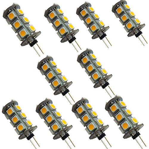 10pcs 2 W LED Bi-pin Lights 200 lm G4 18 LED Beads SMD 5050 Warm White White 12 V
10pcs 2 W LED Bi-pin Lights 200 lm G4 18 LED Beads SMD 5050 Warm White White 12 V