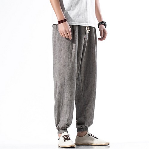 Men's Sporty Chinoiserie Loose Chinos Pants - Solid Colored Drawstring Comfort Cotton Black Blue Dark Gray US32 / UK32 / EU40 / US34 / UK34 / EU42 / US38 / UK38 / EU46
Men's Sporty Chinoiserie Loose Chinos Pants - Solid Colored Drawstring Comfort Cotton Black Blue Dark Gray US32 / UK32 / EU40 / US34 / UK34 / EU42 / US38 / UK38 / EU46