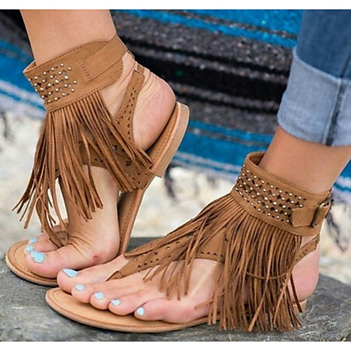 Women's Sandals Flat Sandal Summer Flat Heel Open Toe Daily PU Black / Brown / Beige
Women's Sandals Flat Sandal Summer Flat Heel Open Toe Daily PU Black / Brown / Beige