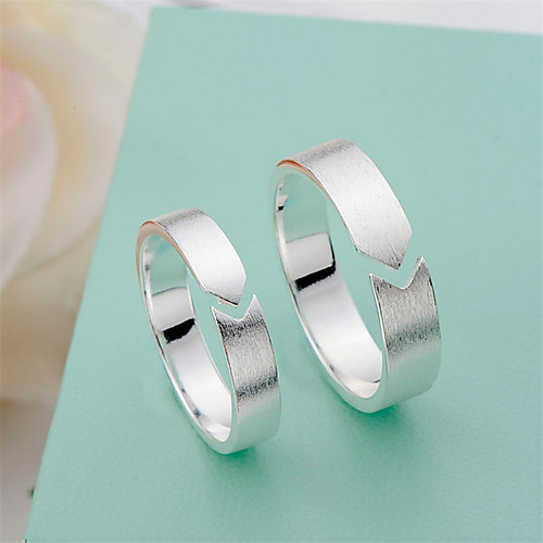 Band Ring Mismatched Silver Copper Silver-Plated Stylish Artistic Simple 1 Pair Adjustable / Couple's / Open Cuff Ring / Adjustable Ring
Band Ring Mismatched Silver Copper Silver-Plated Stylish Artistic Simple 1 Pair Adjustable / Couple's / Open Cuff Ring / Adjustable Ring