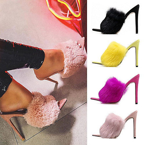Women's Slippers & Flip-Flops Spring / Winter Stiletto Heel Open Toe Daily Faux Fur Black / Yellow / Fuchsia
Women's Slippers & Flip-Flops Spring / Winter Stiletto Heel Open Toe Daily Faux Fur Black / Yellow / Fuchsia
