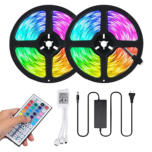 LOENDE 2x5M Flexible LED Light Strips Light Sets RGB Tiktok Lights 600 LEDs SMD5050 10mm 1 set RGB Tiktok Lights Christmas New Year's Cuttable Party Decorative 100-240 V
LOENDE 2x5M Flexible LED Light Strips Light Sets RGB Tiktok Lights 600 LEDs SMD5050 10mm 1 set RGB Tiktok Lights Christmas New Year's Cuttable Party Decorative 100-240 V